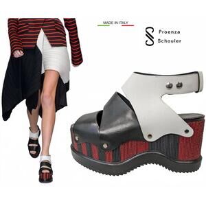 Proenza Schouler Lug Sole Women Wedge Sandals Italy US 8.5
